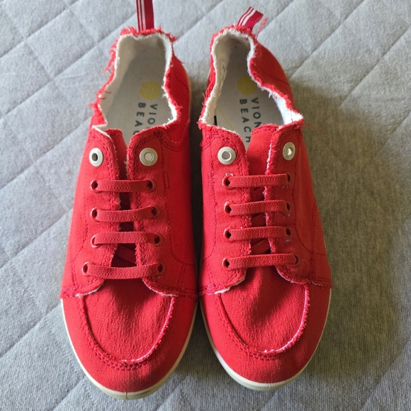 Vionic Beach Pismo Sneakers Size 9.5 Red/orange color - Picture 2 of 9